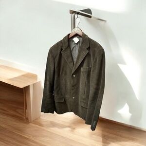 AB, Mens, Dress Jacket, Corduroy, Brown, Sz L, Long Sleeve, Buttons, Pockets.!